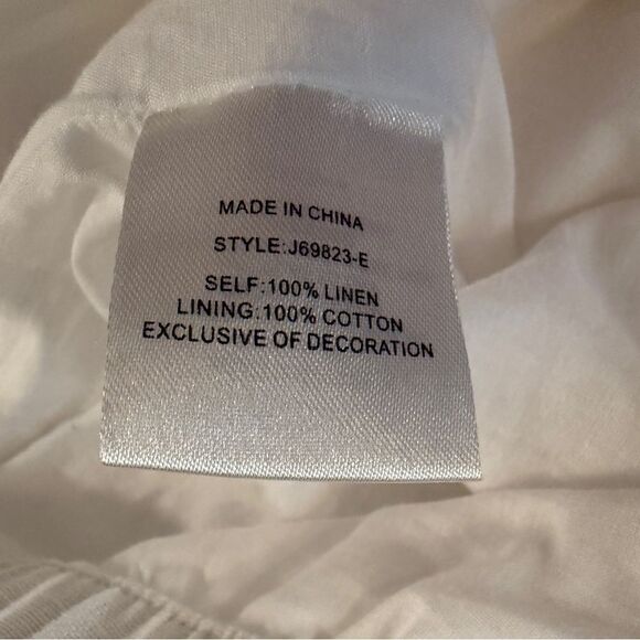 Johnny Was Addison Drawstring Wide Leg Linen Pant - Picture 7 of 9